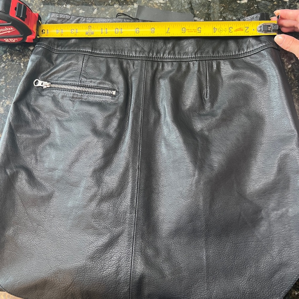 Alexander McQueen Leather Zip Biker Skirt - Picture 9 of 10